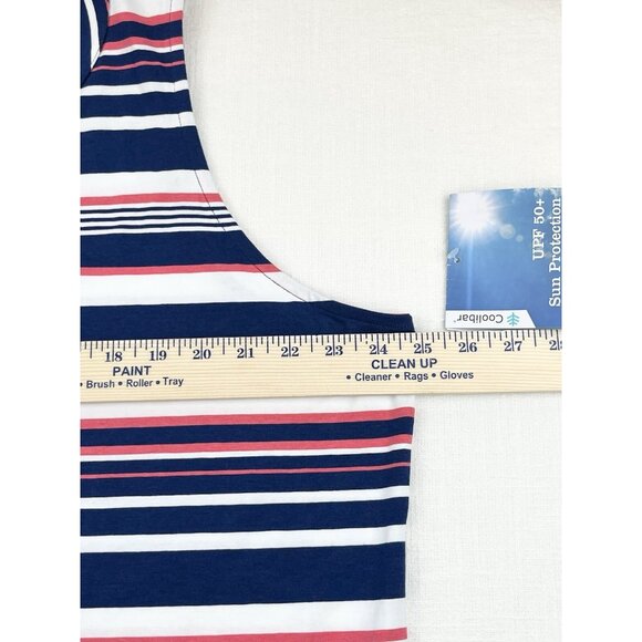 Coolibar‎ UPF 50+ Women's 2XL Oceanside Tank Dress Striped Beach Summer NWT - Picture 11 of 12